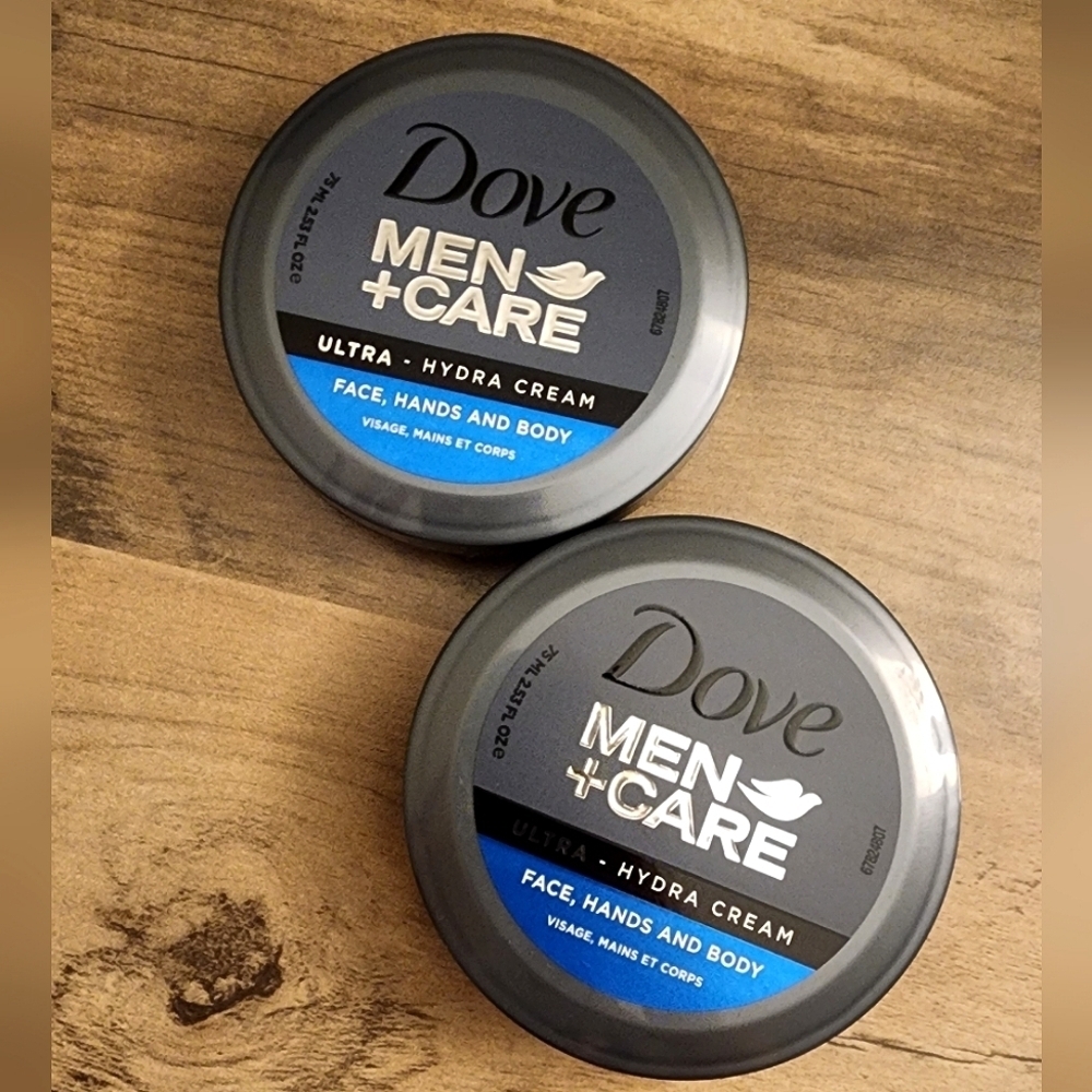 Dove Men + Care Hydra Cream Face Hands And Body Set Of 2 New
